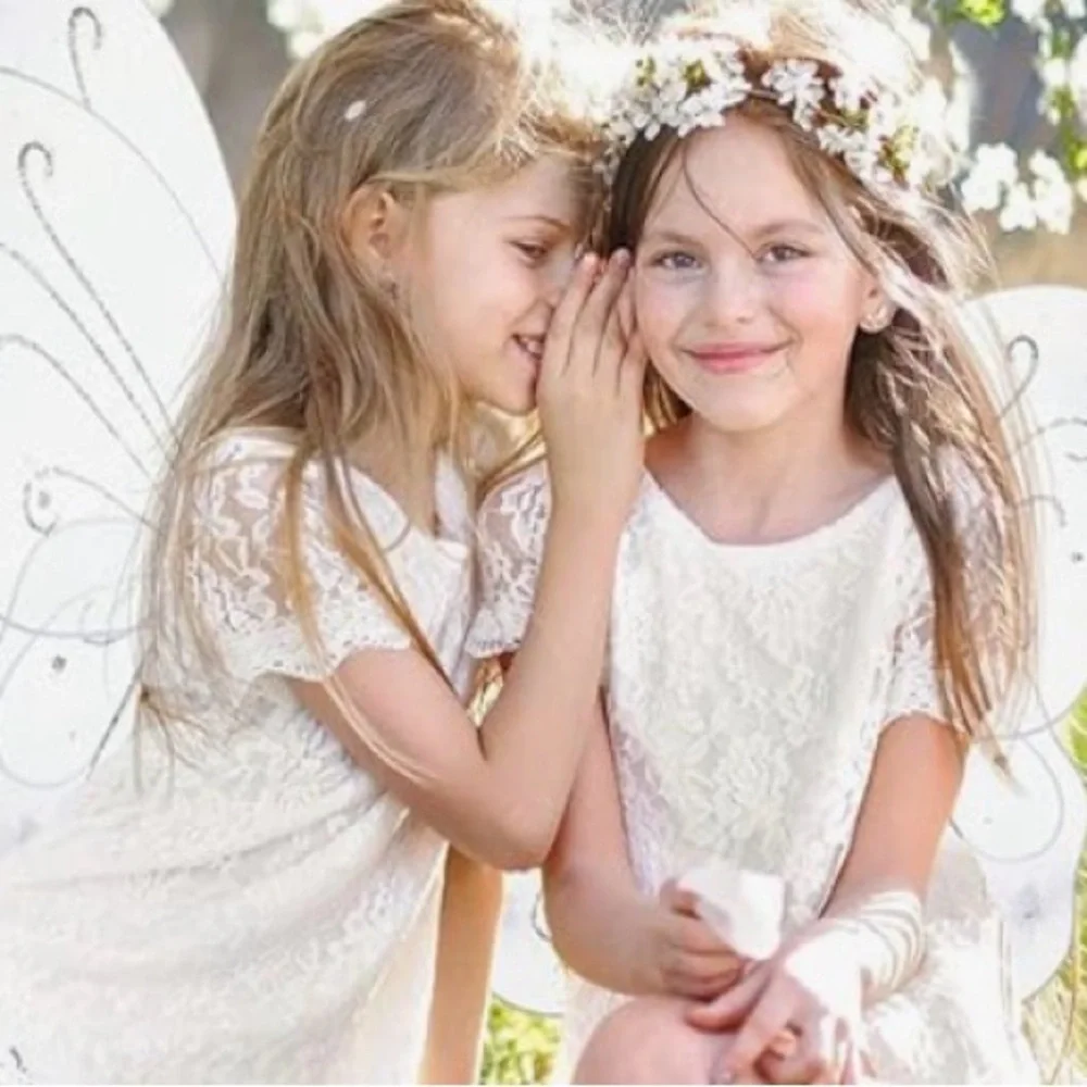 White Butterfly Wings with Silver Glitter Accent